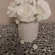 Букет Бели рози , снимка 1 - Декорация за дома - 12496966