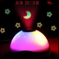 LED часовник-лампа прожектиращ звезди, снимка 2 - Лед осветление - 16851192