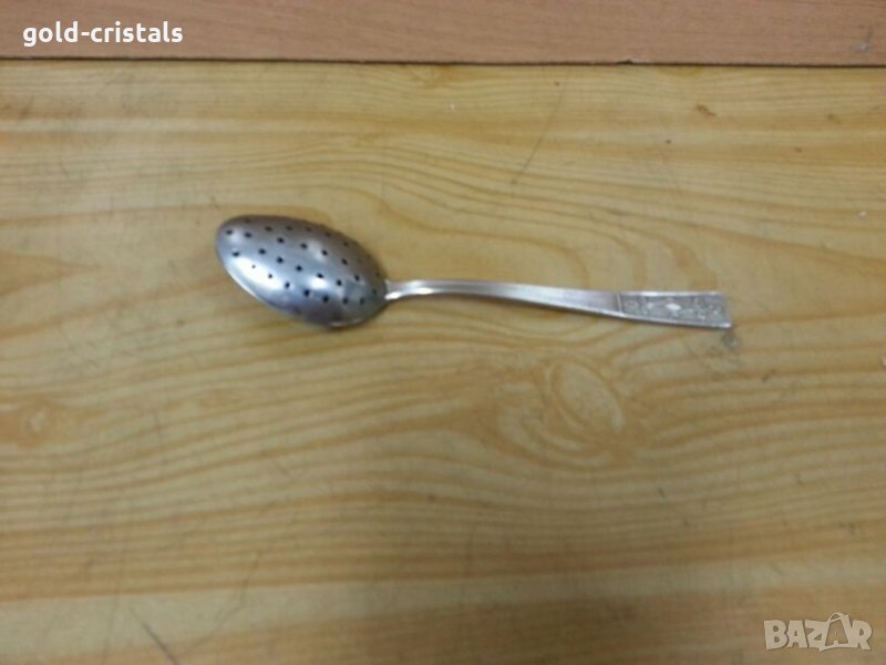 Руска лъжичка за чай с цедка, снимка 1
