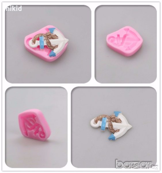 Морска остра котва силиконов молд форма декорация торта фондан шоколад и др., снимка 1