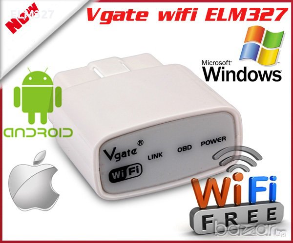 Vgate® iCar WiFi ELM 327 OBD2 скенер за автодиагностика, за iOS устройства - iPhone, iPad, снимка 1