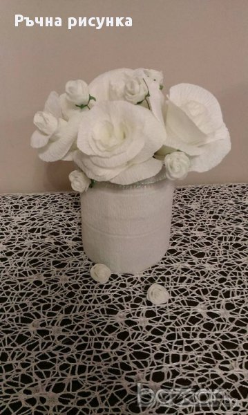 Букет Бели рози , снимка 1