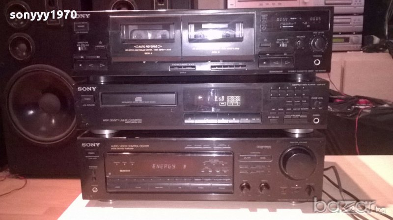 Sony receiver+sony deck+sony cd-внос швеицария, снимка 1