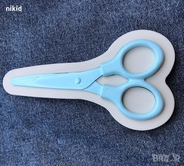 Голяма ножица  силиконов молд за фондан украса торта декорация шоколад, снимка 1