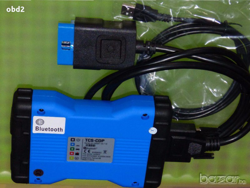 Най-новият модел TCS-CDP диагностика, Bluetooth, USB, OBD2, аналогична на Аутоком, Делфи, WOW Snoper, снимка 1