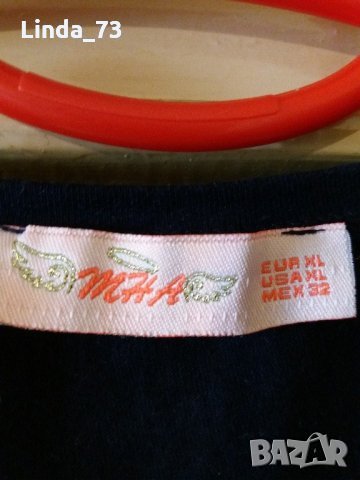 Дам.тениска-"MHA"-/памук/,цвят-тъм.синя. Закупена от Германия., снимка 4 - Тениски - 21961658