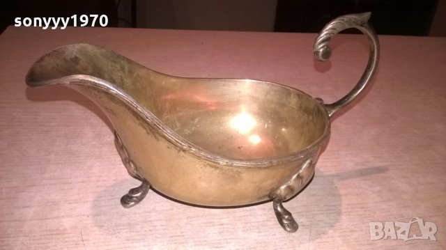 ретро сосиера-мед/месинг-29х11х10см-внос швеицария, снимка 4 - Антикварни и старинни предмети - 23744310