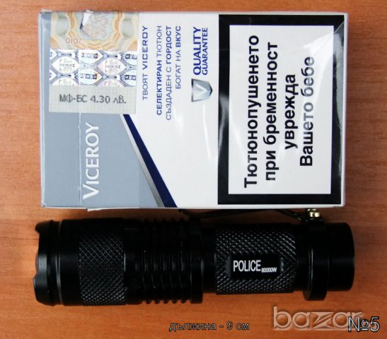 Най-малкия фенер Police - само 9 см !!!, снимка 3 - Други спортове - 6727254