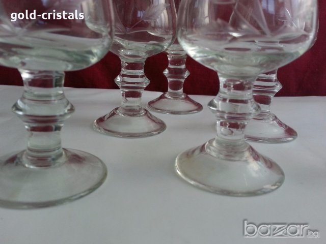Стъклени чаши чашки за ракия  аперитив, снимка 14 - Антикварни и старинни предмети - 20291625