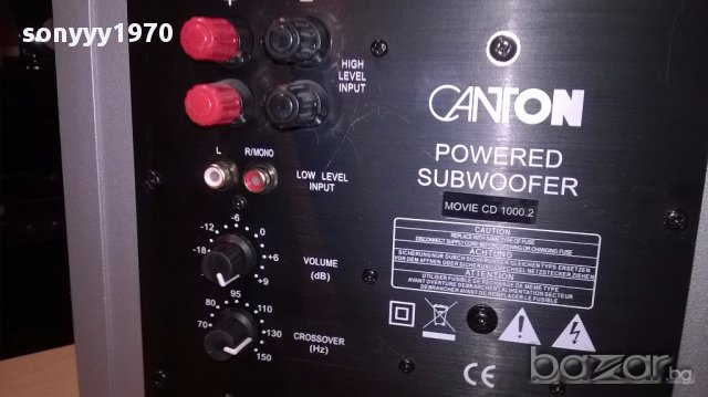 поръчан-canton powered subwoofer-43/32/23см-внос швеицария, снимка 13 - Ресийвъри, усилватели, смесителни пултове - 15997346