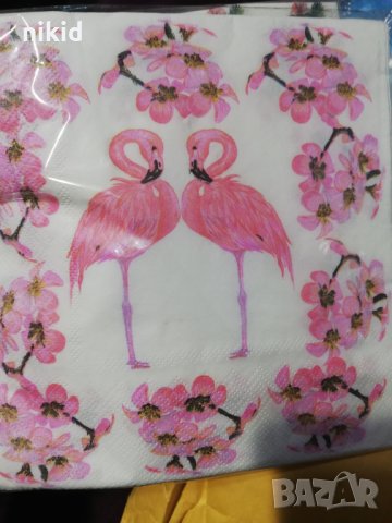 Фламинго 10 парти салфетки рожден ден, снимка 2 - Други - 23177637