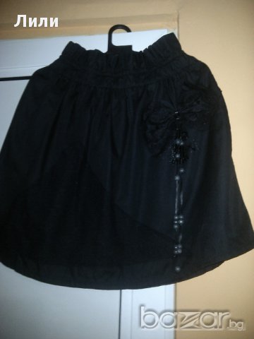 ефектна пола с висока талия и дантела, снимка 2 - Поли - 16515789