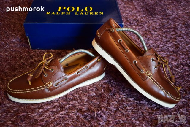 Polo Ralph Lauren Tan Merton Leather Shoes , снимка 2 - Мокасини - 25034854
