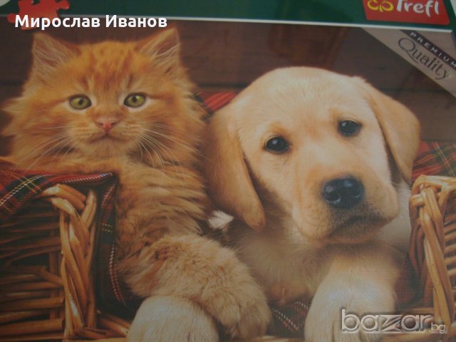 Сладки котенце и кученце - пъзел , снимка 1 - Пъзели - 21012026