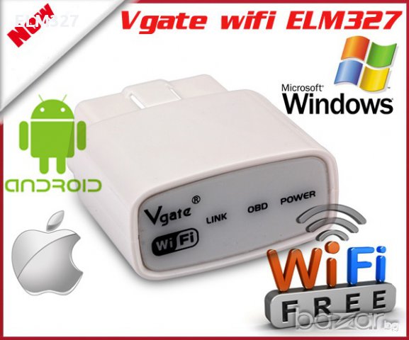 Vgate® iCar WiFi ELM 327 OBD2 скенер за автодиагностика, за iOS устройства - iPhone, iPad