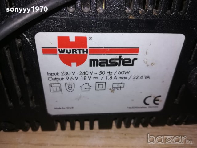 wurth master charger+battery-внос швеицария, снимка 15 - Други инструменти - 20523229