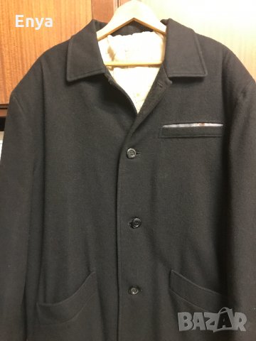 Мъжко дълго палто от вълнен плат за висок мъж