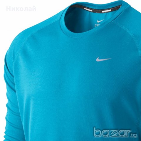 Nike Miler Long Sleeve Tee UV , снимка 3 - Спортни дрехи, екипи - 19864331