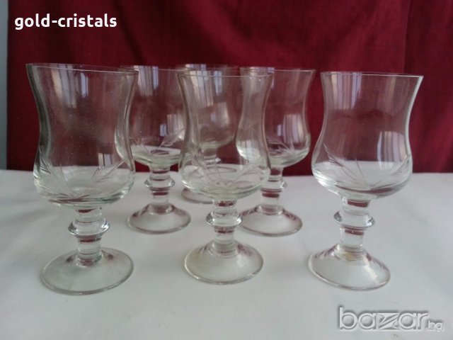Стъклени чаши чашки за ракия  аперитив, снимка 15 - Антикварни и старинни предмети - 20291625