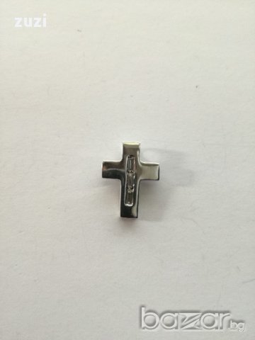  Сребърна висулка  кръст с бели цирконий - сребро проба 925, снимка 4 - Колиета, медальони, синджири - 16744992