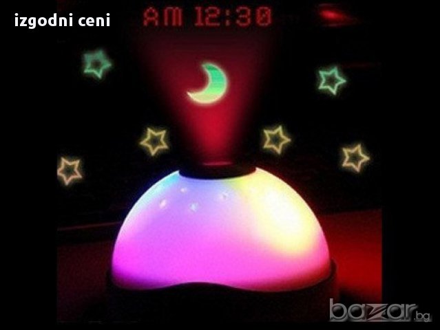  LED часовник-лампа който прожектира часа и звездно небе на тавана, снимка 3 - Други стоки за дома - 16762287