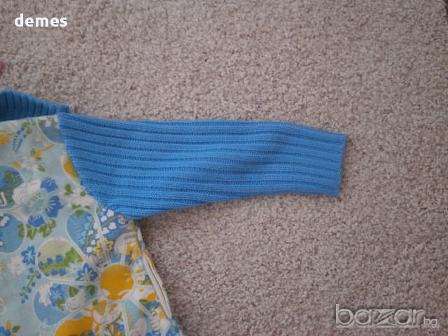 Жилетка с цип, нова, цвят тюркоаз, размер 4, снимка 2 - Детски пуловери и жилетки - 12495814