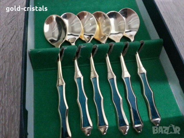 Позлатени лъжички с емайл