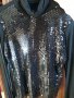 Блуза дамска черно поло с пайети, снимка 1 - Блузи с дълъг ръкав и пуловери - 13732599
