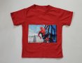 Светеща тениска Спайдърмен (червена)- 122 см, снимка 1 - Детски Блузи и туники - 25283027