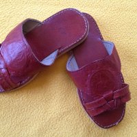 Нови летни сандали чехли 23 номер естествена кожа ръчна изработка за момче, снимка 4 - Детски сандали и чехли - 20866585