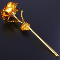 Елегантна роза с 24К златно покритие 8 лв., снимка 5 - Декорация за дома - 19524458