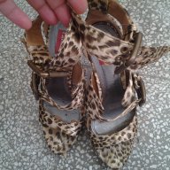 леопардови сандали номер 39 с висок ток, снимка 14 - Сандали - 7341668