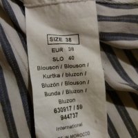 Дам.риза-"ORSAY"-/памук+полиестер+ликра/-бяло+синьо-райе. Закупена от Германия., снимка 9 - Ризи - 21946008