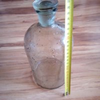 Старо голямо аптекарско шише, снимка 1 - Антикварни и старинни предмети - 25271385