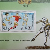 Блок марки Световно първенство по футбол, 1986, Монголия, снимка 8 - Филателия - 24397806