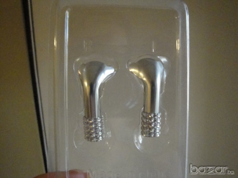 Атрактивен аксесоар / украшение за handsfree слушалки, декориран с блещукащи камъчета, телефон, GSM, снимка 1