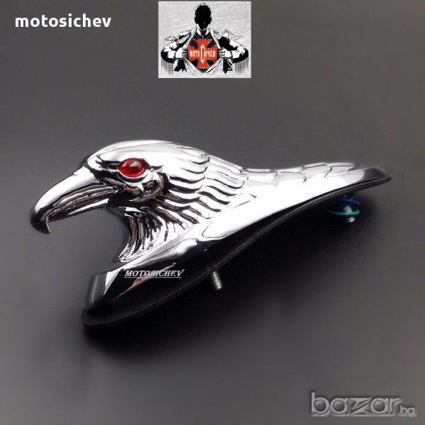 Мотоциклетен хромиран метален орнамент, снимка 1