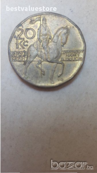 Монета 20 Чешки Крони 1999г. / 1999 20 Czech Korun Coin KM# 5, снимка 1