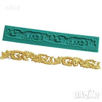 Клони Листа ивица кант борд лента силиконов молд форма декорация торта фондан украса, снимка 1