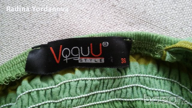 Сладко потниче в зелено с черешки с р-р 36.Подходящо за момичета до 140-150 см., снимка 4 - Корсети, бюстиета, топове - 17092090