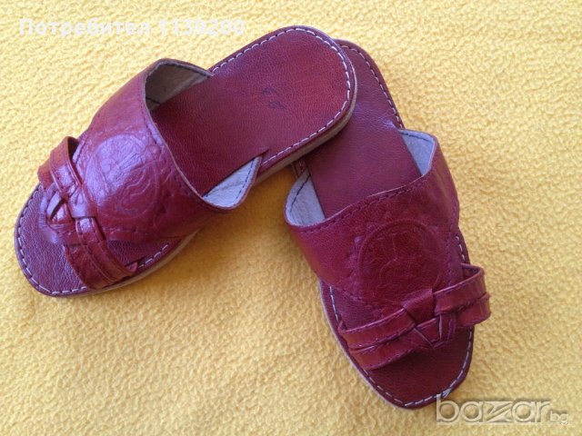 Нови летни сандали чехли 23 номер естествена кожа ръчна изработка за момче, снимка 4 - Детски сандали и чехли - 20866585