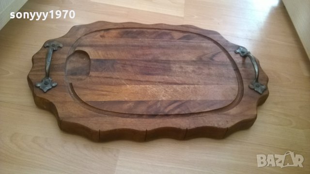 АНТИК-КОЛЕКЦИЯ-истинска масивна дъска за рязане на месо-57х37х4см-внос швеицария, снимка 10 - Колекции - 23986175