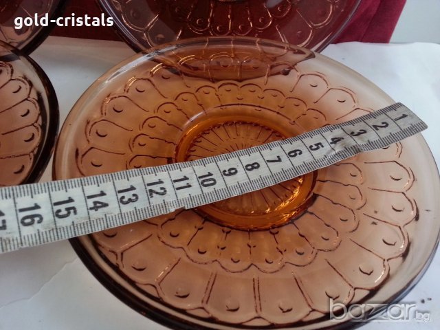 стъклени чинии цветно стъкло , снимка 2 - Антикварни и старинни предмети - 19581433