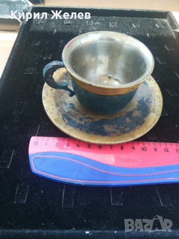 Стара чашка с чинийкабронз-9955