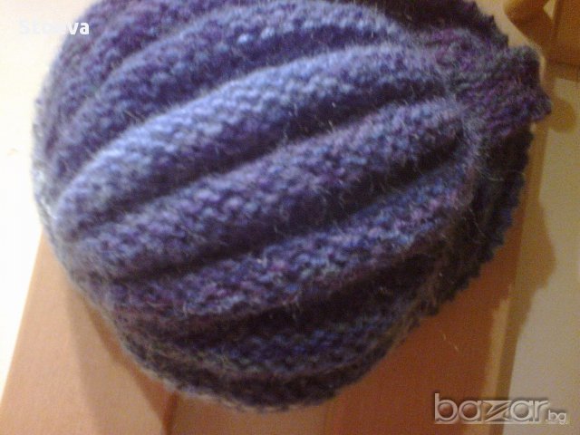 Ръчно плетена шапка тюрбан и шал, снимка 2 - Шапки - 13393097