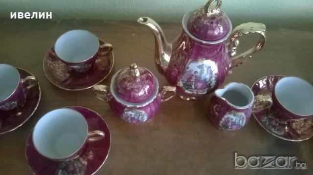 бароков сервиз за кафе от порцелан, снимка 3 - Антикварни и старинни предмети - 19696602
