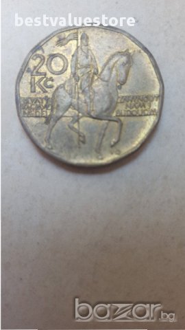 Монета 20 Чешки Крони 1999г. / 1999 20 Czech Korun Coin KM# 5
