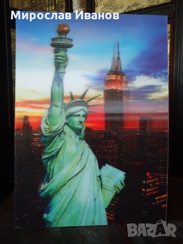 Статуята на Свободата , Америка - триизмерно пано, снимка 1 - Декорация за дома - 21129920
