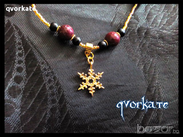 Колие снежинка, снимка 2 - Колиета, медальони, синджири - 14620045