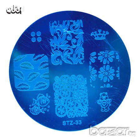 кръгла плочка / щампа шаблон за печат на нокти STZ-33